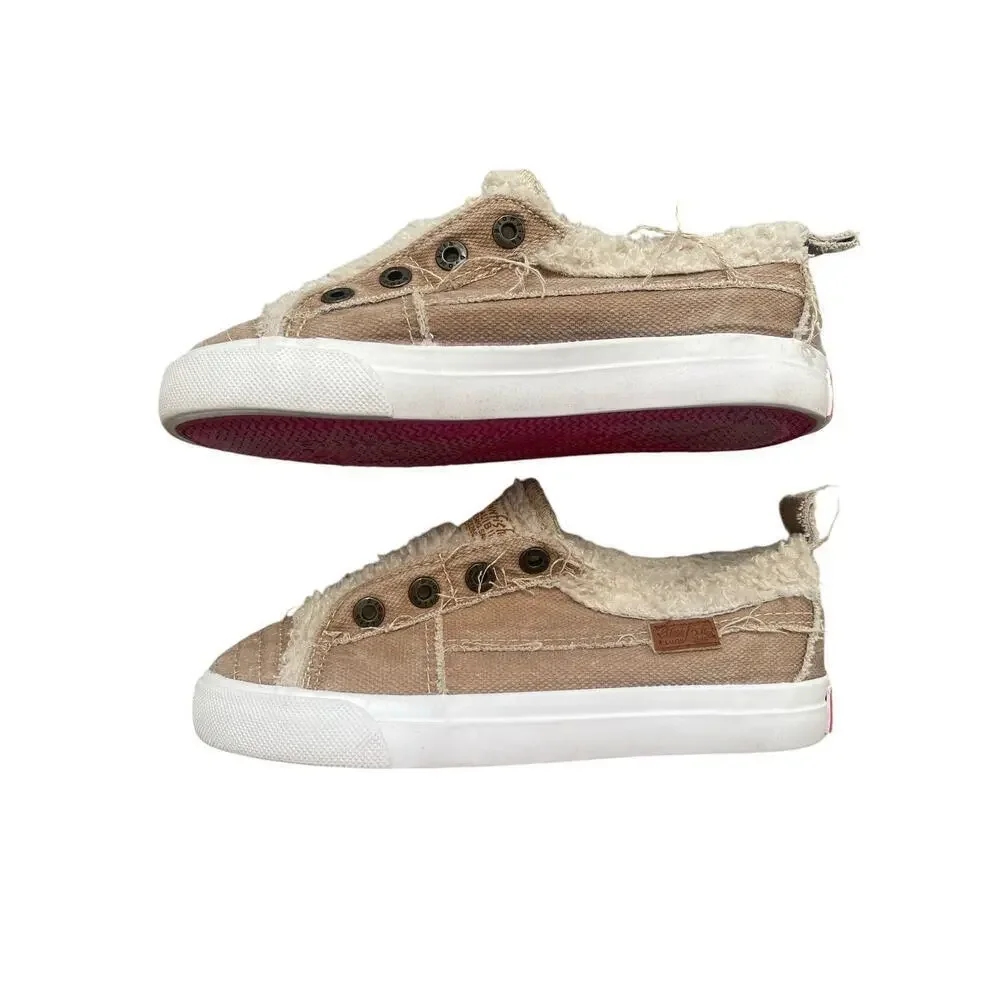 Blowfish Tan Sherpa Lined Playdoe Sneaker 12